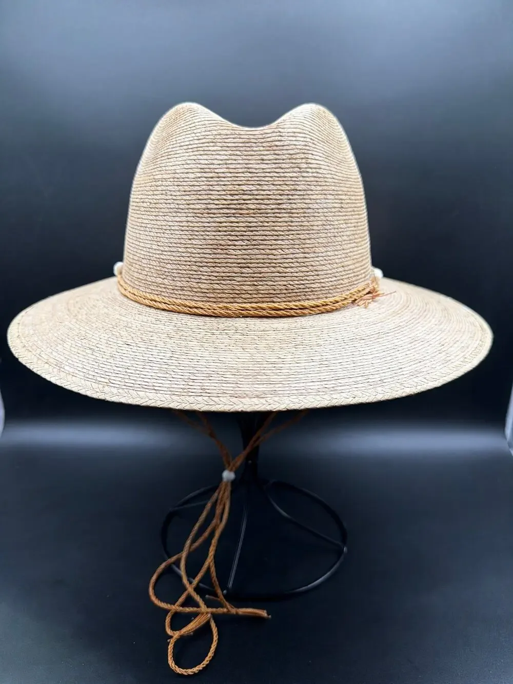 Legitimo Sahuayo Mexico Handwoven Palm Straw Cowboy Hat Western Ranch Natural